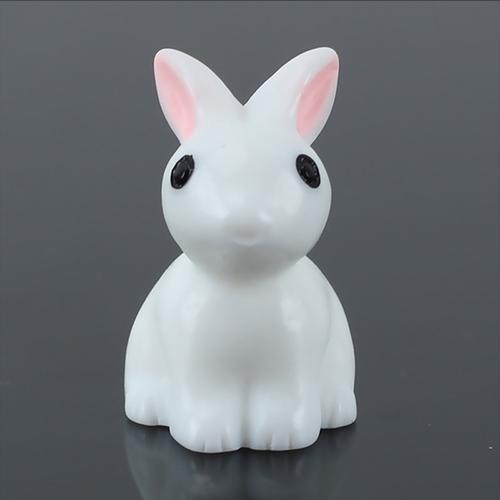 Mini Rabbit Resin Fairy Ornament Miniature Garden Figurine Animal Decor Supply - Picture 4 of 7