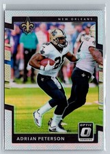 2017 Panini Donruss Optic SILVER HOLO #82 Adrian Peterson New Orleans Saints