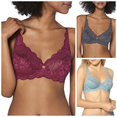 Triumph Amourette 300 W Bra Full Cup Lace Underwired 10166797 Sterling Blue