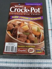 Rival Crock Pot Stoneware Slow Cooker Favorites Recipe Book 