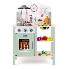 Wooden Play Kitchen for Kids, Kids Children Pretend Toy Kitchen Playset, Toys...