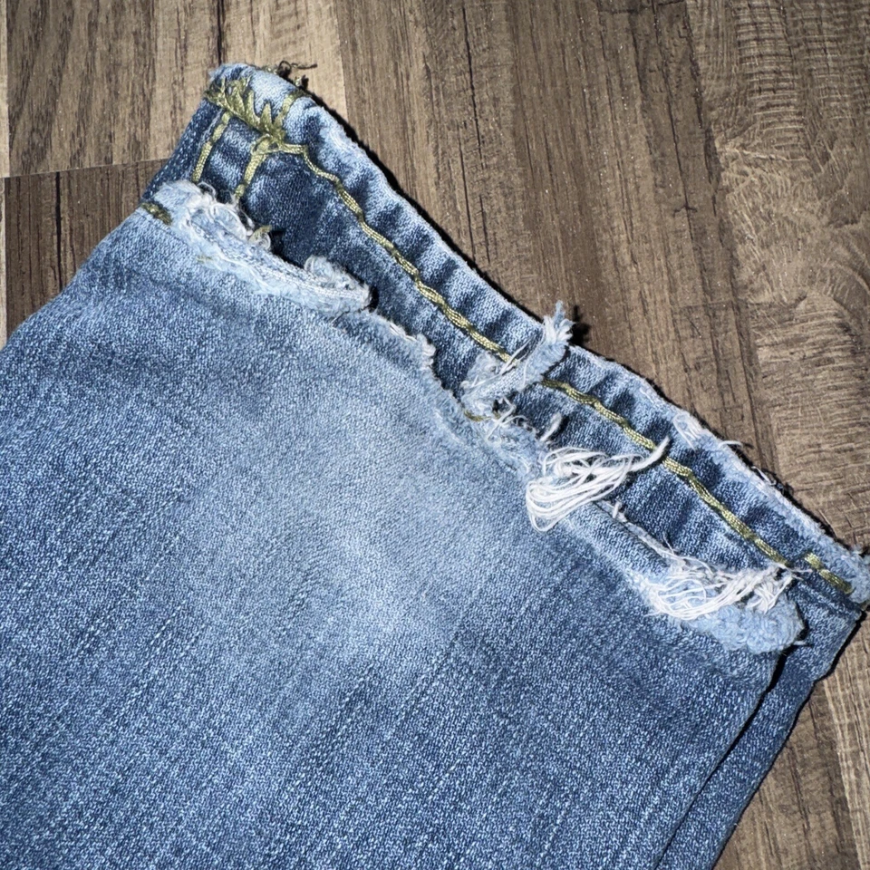 Pantalones de mezclilla vintage Y2K Tru Religion azules 36x29 hechos en EE. UU. Foto 4 de 4