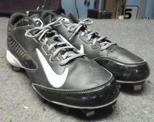 Nike Huarache Low Metal 615963-010 Black/White Men's Size 12 EUC Steel Cleats