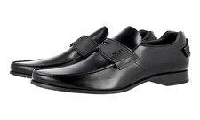PRADA PENNY LOAFER SLIP ON SNEAKERS DRESS SHOES 2DG094 BLACK NEW US 12 EU 45