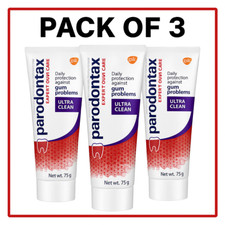 Parodontax Ultra Clean Toothpaste 75g x 3 Gum Care  4X Plaque Removal