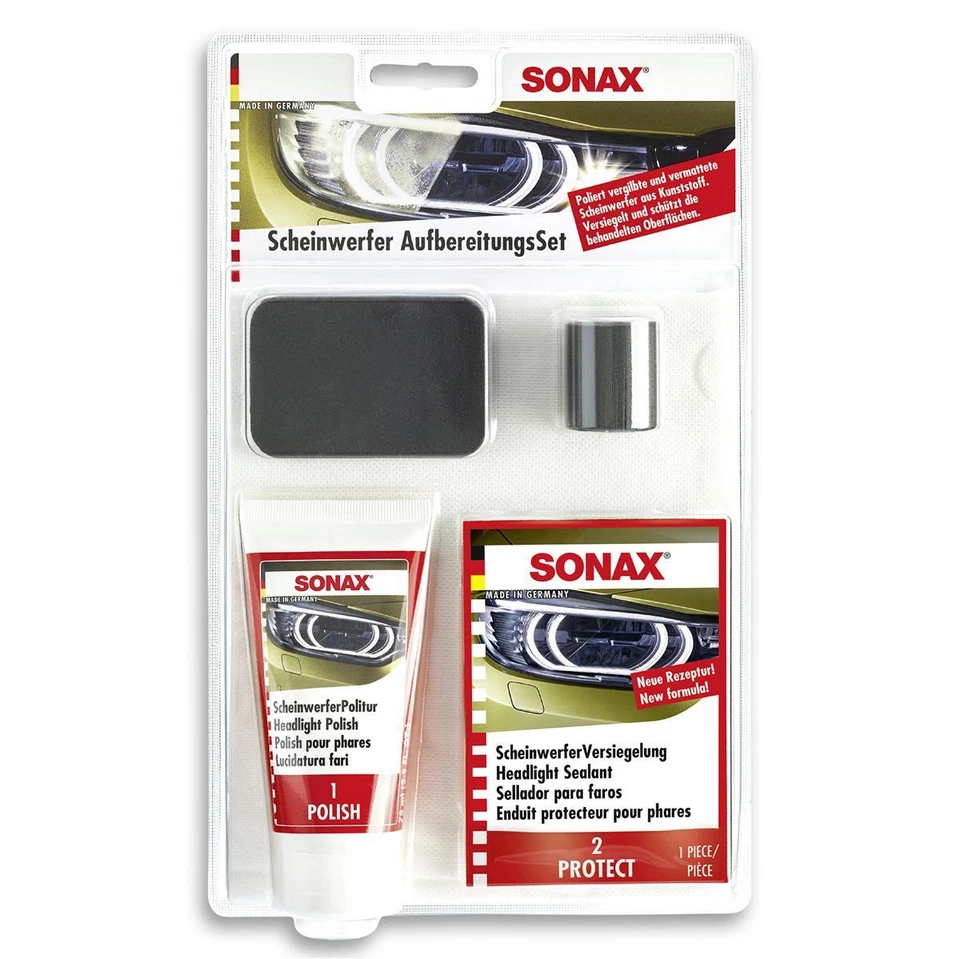 Sonax Scheinwerfer Aufbereitungs Set 85ml - Politur Versiegelung