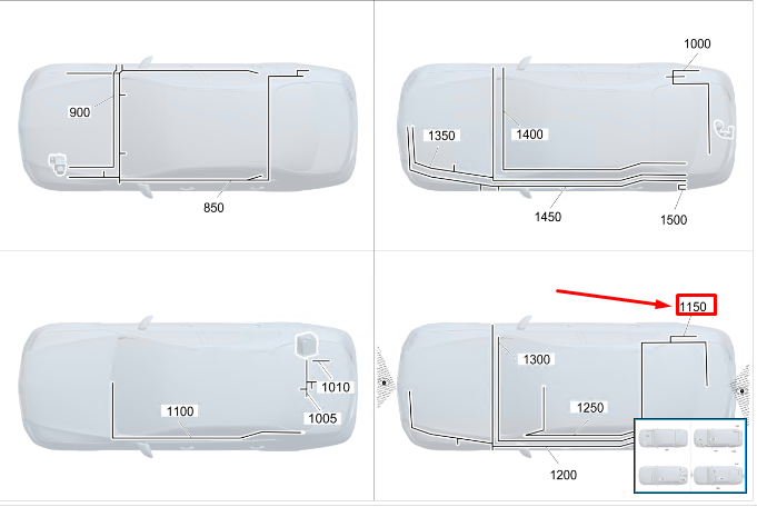 Câblage anti-encrassement de la caméra arrière MERCEDES-BENZ S W223 A2235402344