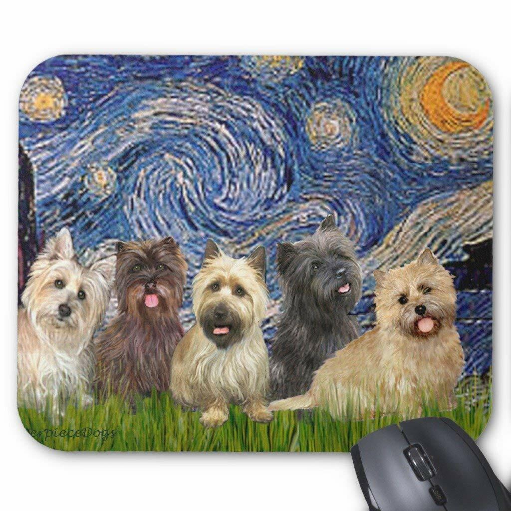 Cairn Terriers -Five- Starry Night Mouse Pad