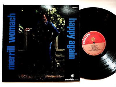 Merrill Womach Happy Again LP Signed 1974 New Life Christian Vinyl Album