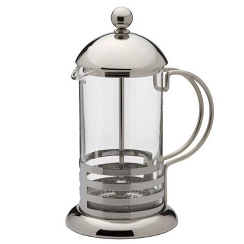 350ml / 3-cup Stainless Steel Glass Cafetiere French Filter Coffee Press Plunger - Image 2 of 2