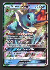 Carta Pokemon promozionale Vaporeon GX SM172 Sole e Luna quasi nuova stella nera