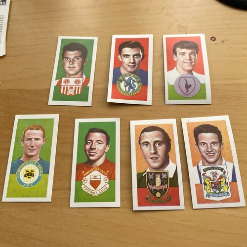 Barratt Famous Footballers A15 series x 7 cards Nobby Stiles Football