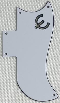 White 3-Ply For Fit Gibson SG 61 Reissue E Logo Style Guitar Pickguard