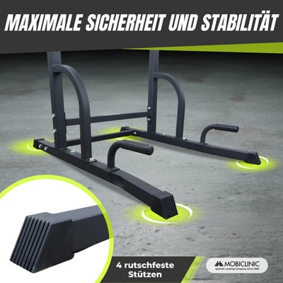 Mobiclinic Power tower dip station Klimmzugstange freistehend Multifit