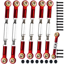 Stainless Steel Adjustable Turnbuckles/Camber Links with Rod Ends Set for 1/1...