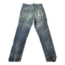 Vintage Levi s 1960s orange tab big E medium wash jeans made USA 26 x 26