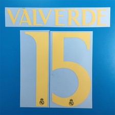 Valverde 2023-24 Real Madrid Player Size Nameset Name Number ID Print
