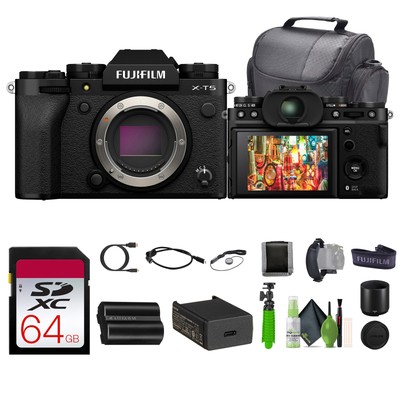 FUJIFILM X-T5 Mirrorless Camera + 64GB Memory Card + Tripod + Bag + More