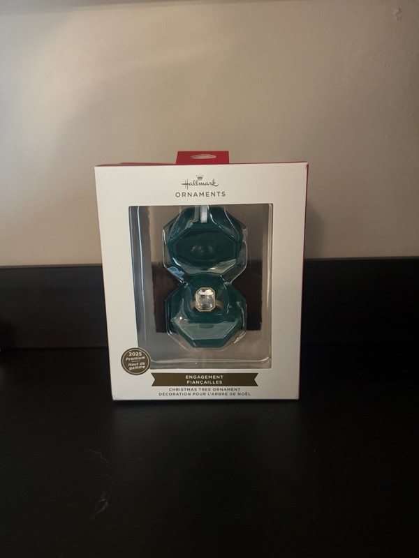 NEW UNOPENED Hallmark Exclusive 2025 Engagement Ring Holiday Ornament