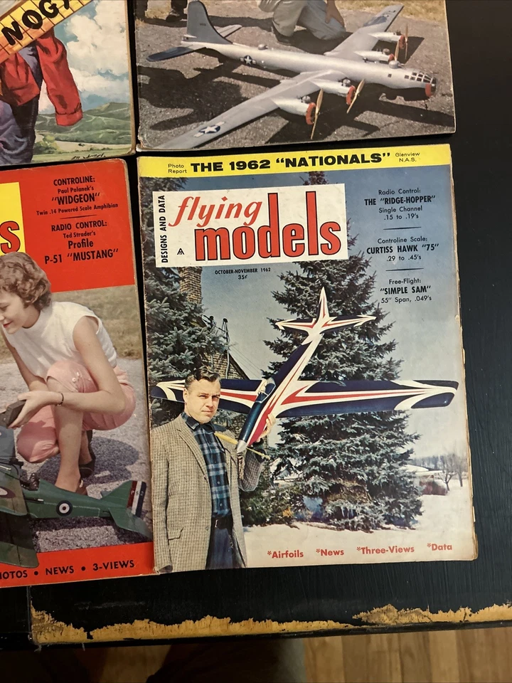 Vintage Flying Models & Model Airplane News Magazine Lot Of 8 Issues 1953-71! Foto 3 de 4