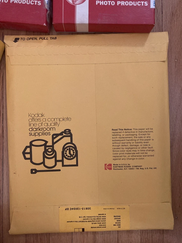 Kodak AFGA 4x5 8x10 BROVIRA 117 plata gelatina papel fotográfico vencido lote 1 sellado Foto 3 de 4