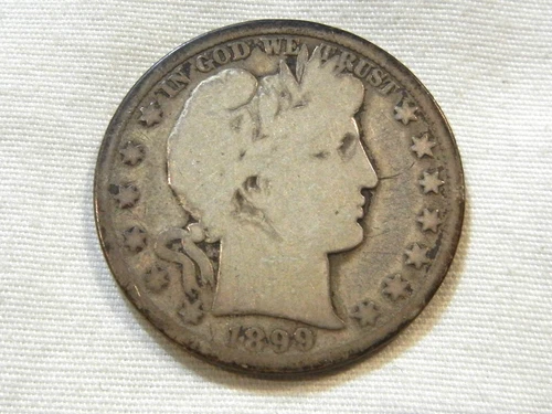 1899 O liberty barber silver half dollar coin