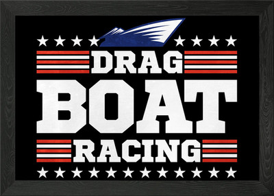 Retro Drag Boat Racing Gerahmtes Wandbild Poster Leinwanddruck Bild