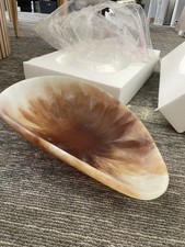 Uttermost Marchena Decorative Resin Bowl with brown swirl