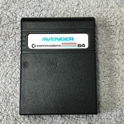 Commodore 64 AVENGER Side Scrolling Shooter Game Cartridge Vintage C64 -Untested