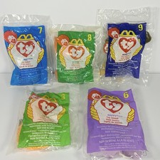TY Teenie Beanie Babies 1998 Mcdonalds Happy Meal Toys Lot of 5 Sealed Animals