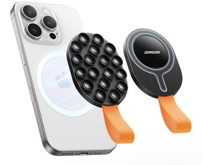 NEW Joyroom Magnetic Suction Cup Phone Mount Black & Orange MagSafe