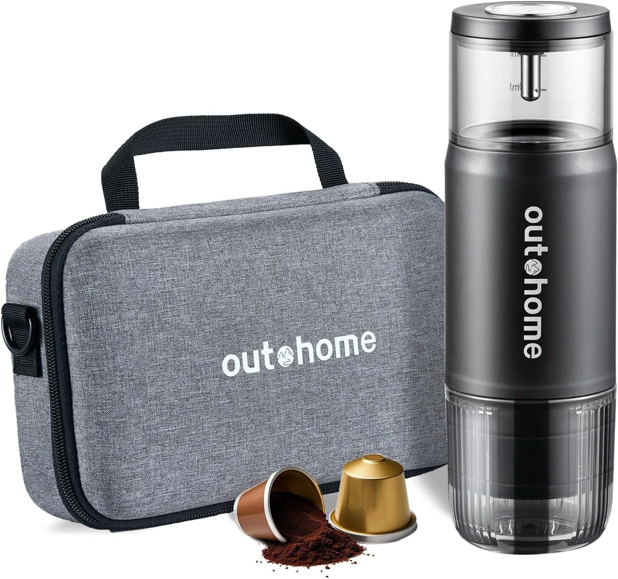 Travel Espresso Maker - 15 Bar Portable Coffee Machine for Camping & RV