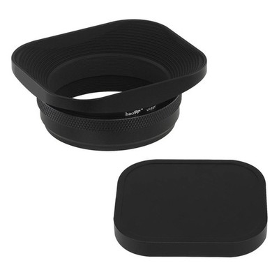 LHE3T Metall Rechteckig Sonnenblende Gegenlichtblende mit Kappe für Fujifilm ...