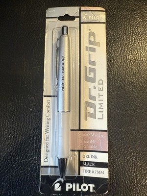 Pilot Dr. Grip Limited Retractable Rolling Ball Gel Pen, Fine Point, Platinum