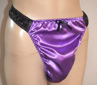 SISSY SATIN DOUBLE FRONT & GUSSET DISCRETE PANTIES C/D ROLE PLAY PRIDE 28" 44"