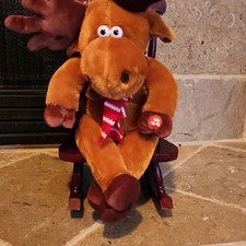 Dan Dee Collector's Choice Moose Plush Toy Medium 14-24 in with Red Scarf
