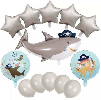 HAI Geburtstag Luftballons Party Deko Jungen Mädchen Ballon Set UNTER DEM MEER