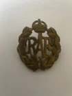 Vintage RAF Royal Air Force Kings Crown Cap Badge WW2 WW1 Era Flying Corps