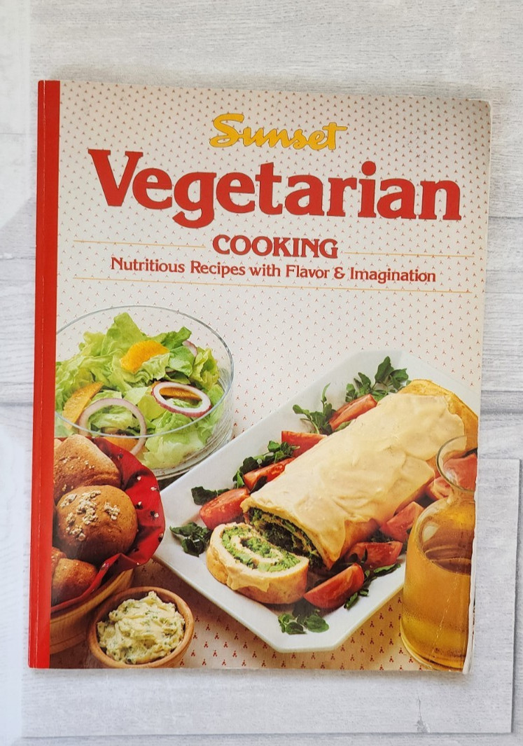 1989 Sunset Vegetarian Cooking Cookbook Full-Color Photos Over 185 Recipes Nice