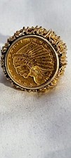 14k Gold Ladies Coin ring with 22k 2.5 dollar...