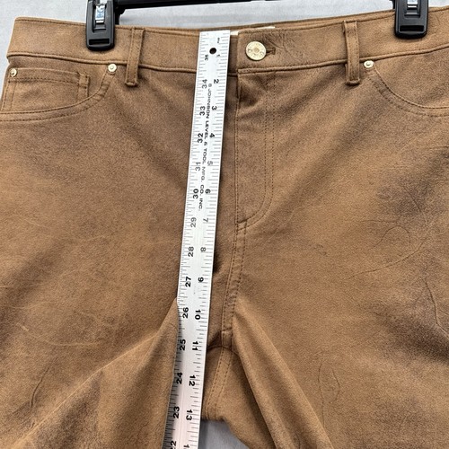 Chico’s Faux Suede Slim Pants Size 1 R Women’s S-M 8 Worn Luggage $99 - Picture 7 of 11