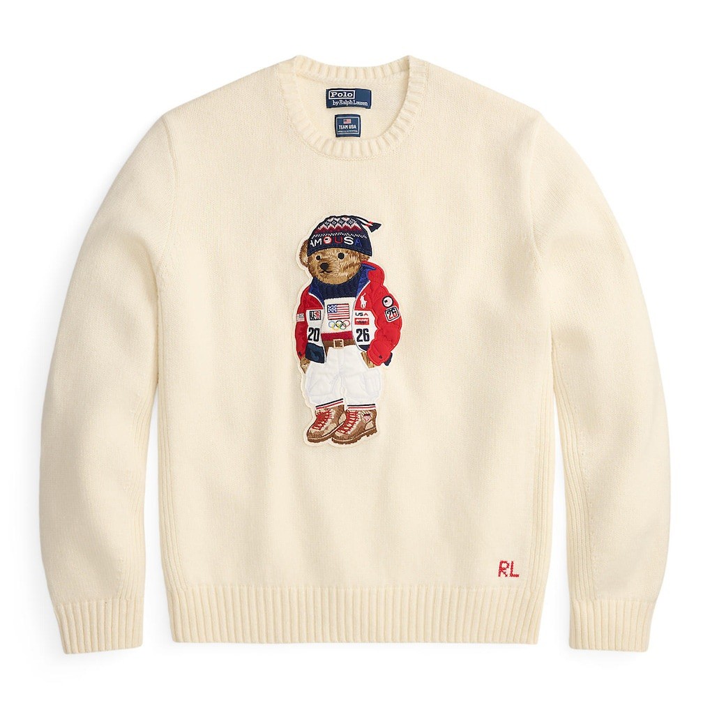 Polo Ralph Lauren Team USA Olympic Bear Knit Sweater 2026 Crewneck