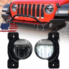 2x Led Fog Light For Jeep Wrangler Jl 2018 2019 2020 2021 68304048ae 68304048af