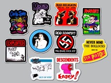Punk Vinyl Sticker Lot 10 Stickers SET 20 rock band crust hardcore ska emo oi 