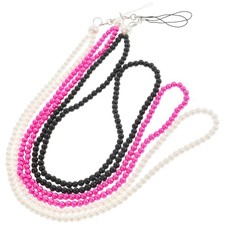 3 PCS Pearl Lanyard Beaded Lanyards Cellphone Beads Decoration Acessory