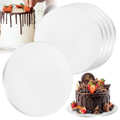 5 Stück Tortenunterlage Weiß Cake Board Tortenplatte Pappe stabile Vielseitige