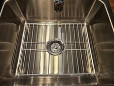 Sink Protectors for Kitchen Sink Bottom with White Coating Grate Insert Grid ...