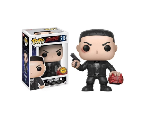 Funko POP! Marvel Collectible Vinyl Figure, Daredevil CHASE Punisher Holding Mas