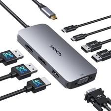 USB C Docking Station Dual 8-in-1 Hub,