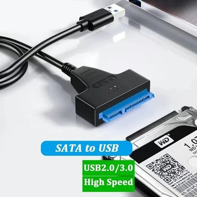 USB 3.0 SATA Adapter Cable 6Gbps 2.5'' SSD HDD External Drive Connector